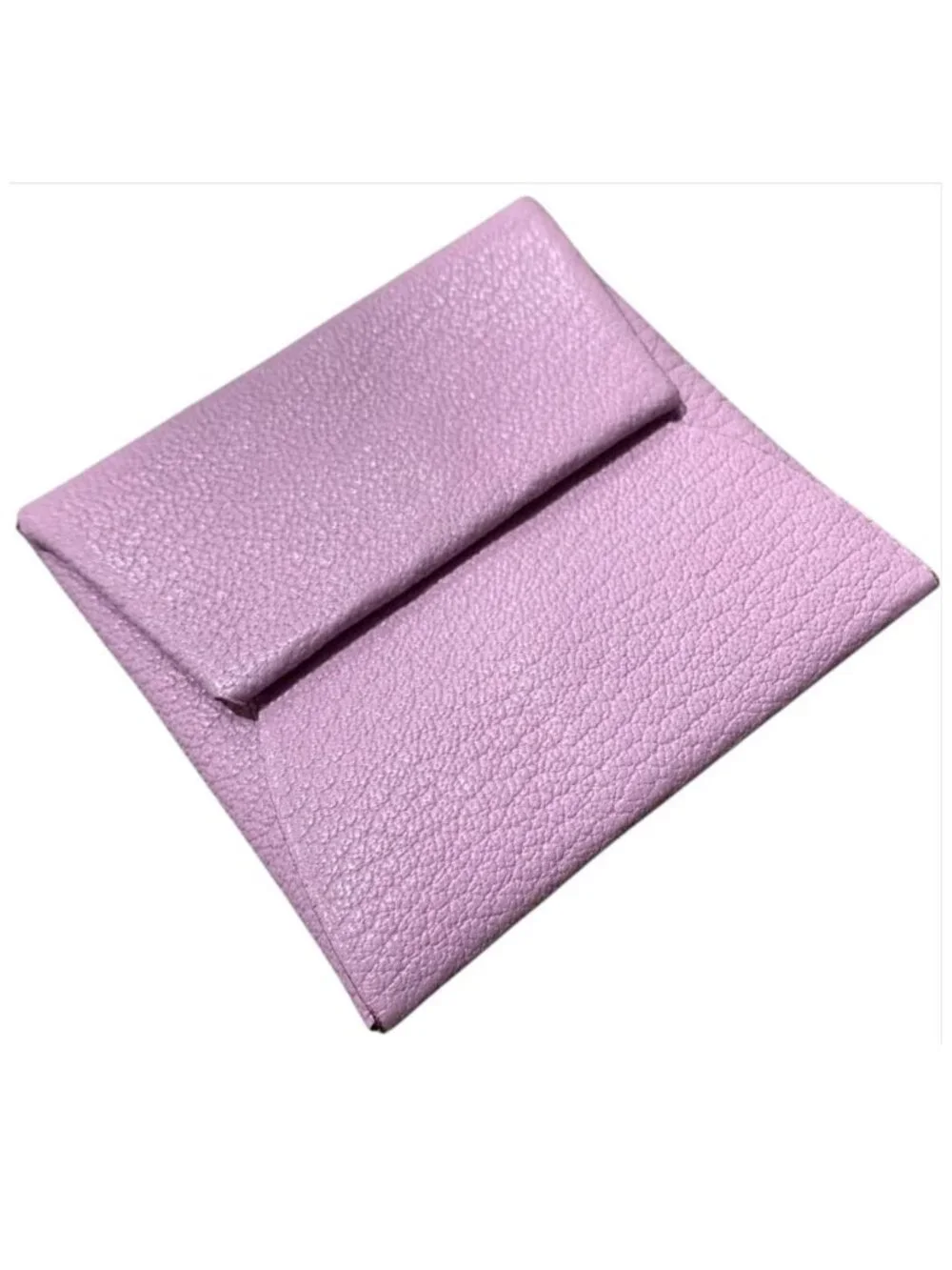 Hermes Bastia Change Purse In Chevre Leather Mauve Sylvestre
